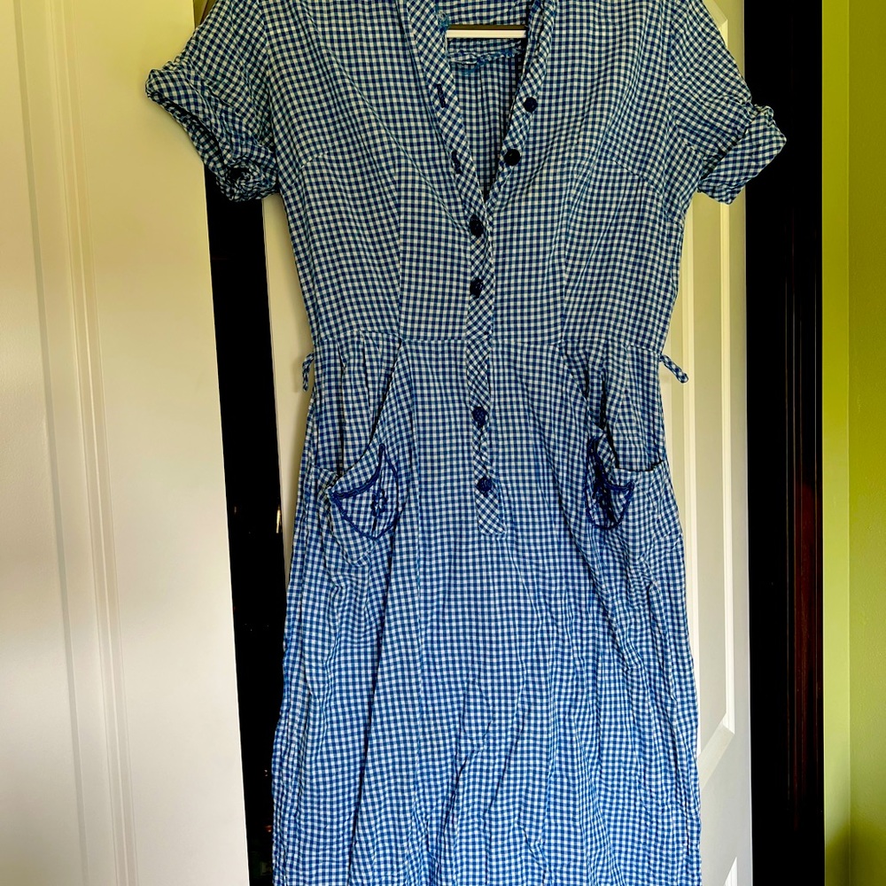 Vintage handmade gingham dress